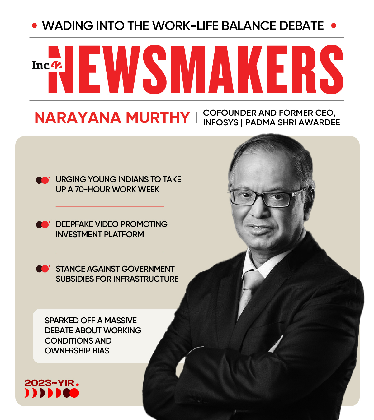 Tech And Startup Newsmakers Of 2023: Narayana Murthy