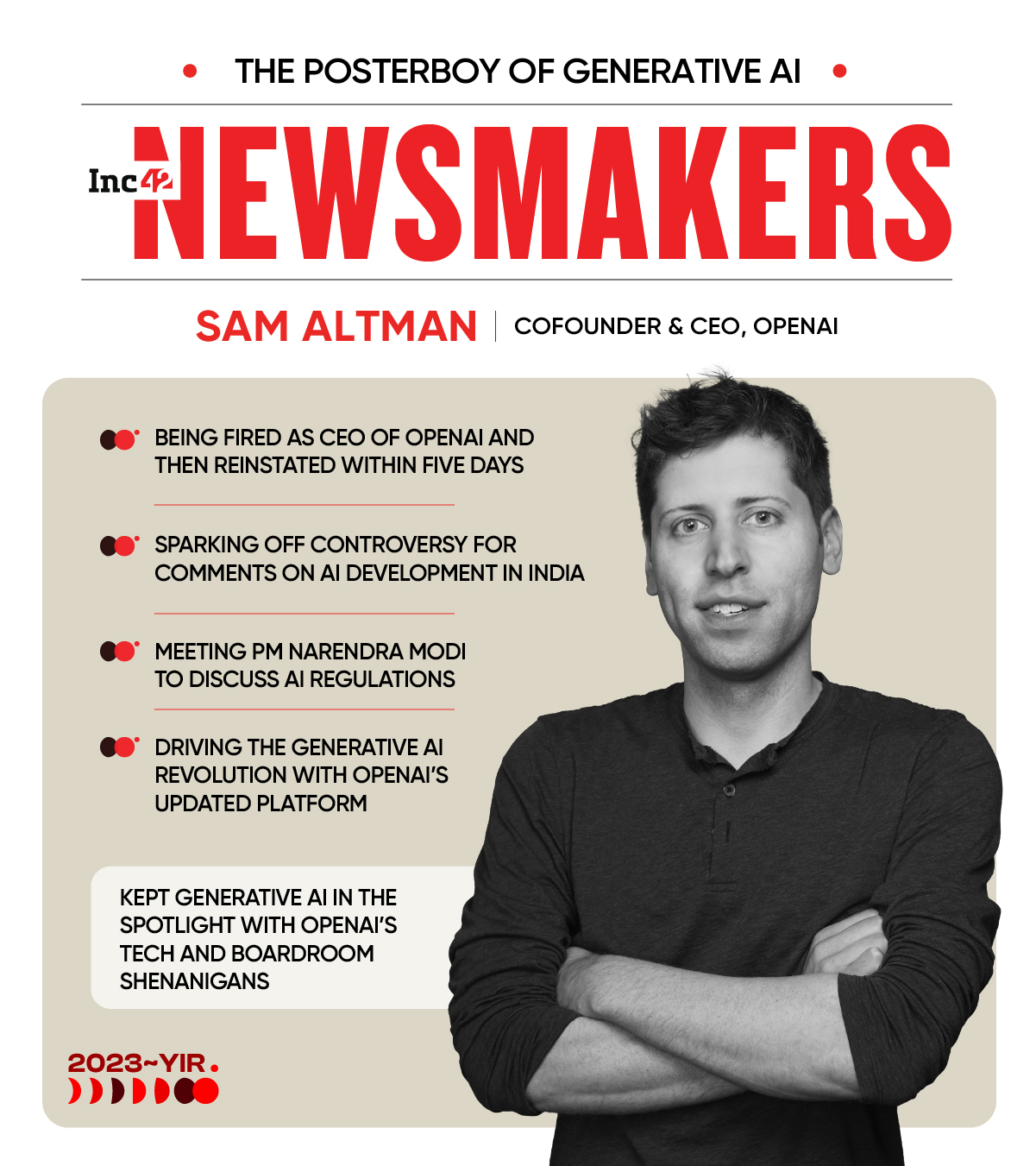 Tech And Startup Newsmakers Of 2023: Sam Altman